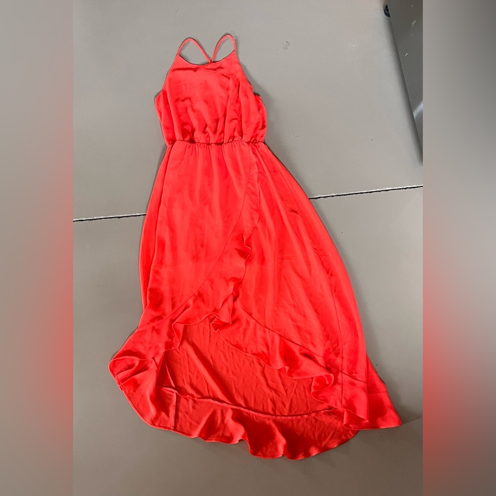 Coral maxi dress - great for weddings, formal events